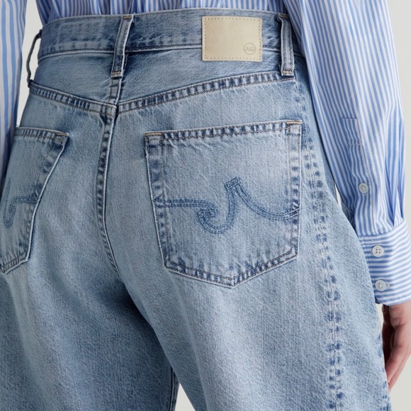 AG ADRIANO GOLDSCHMIED Hattie High-Rise Barrel Size 29 Intuition Japanese Denim - Picture 3 of 16